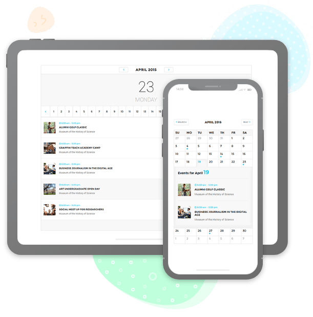 Responsive Events Calendar