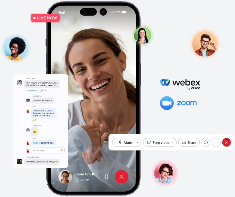 Zoom and Webex
